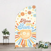 Lofaris Color Daisy Here Comes The Sun Birthday Half Moon Arch Backdrop